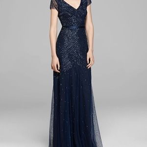 BNWT Adrianna Papell Navy Gown